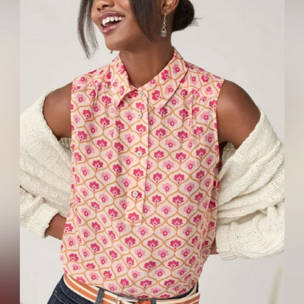 ⬇️NWOT Cabi Bungalow Top Size S - Picture 2 of 9